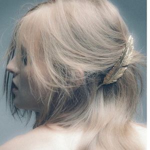 Pluie feather hair clip /gold